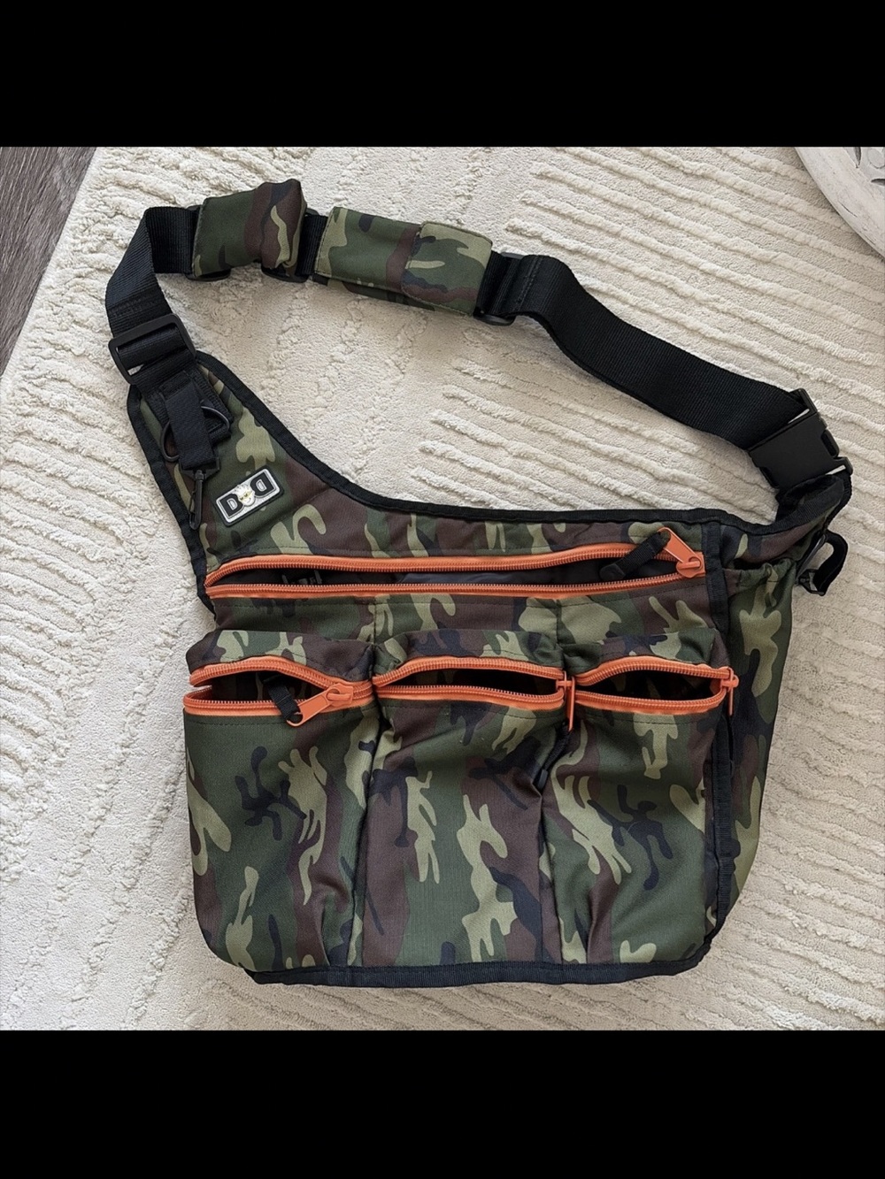 Diaper Dude Camo Dads Men Unisex Crossbody Messenger Multi-Pocket Diaper Bag